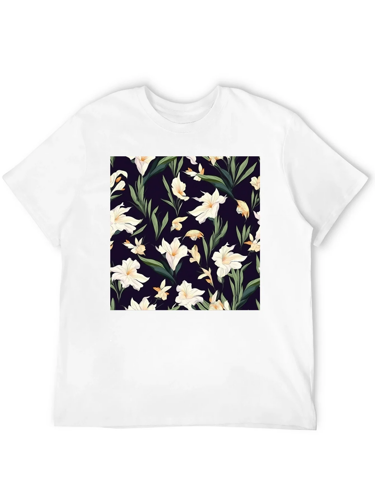 Floral Patterned Black T-Shirt product image 10
