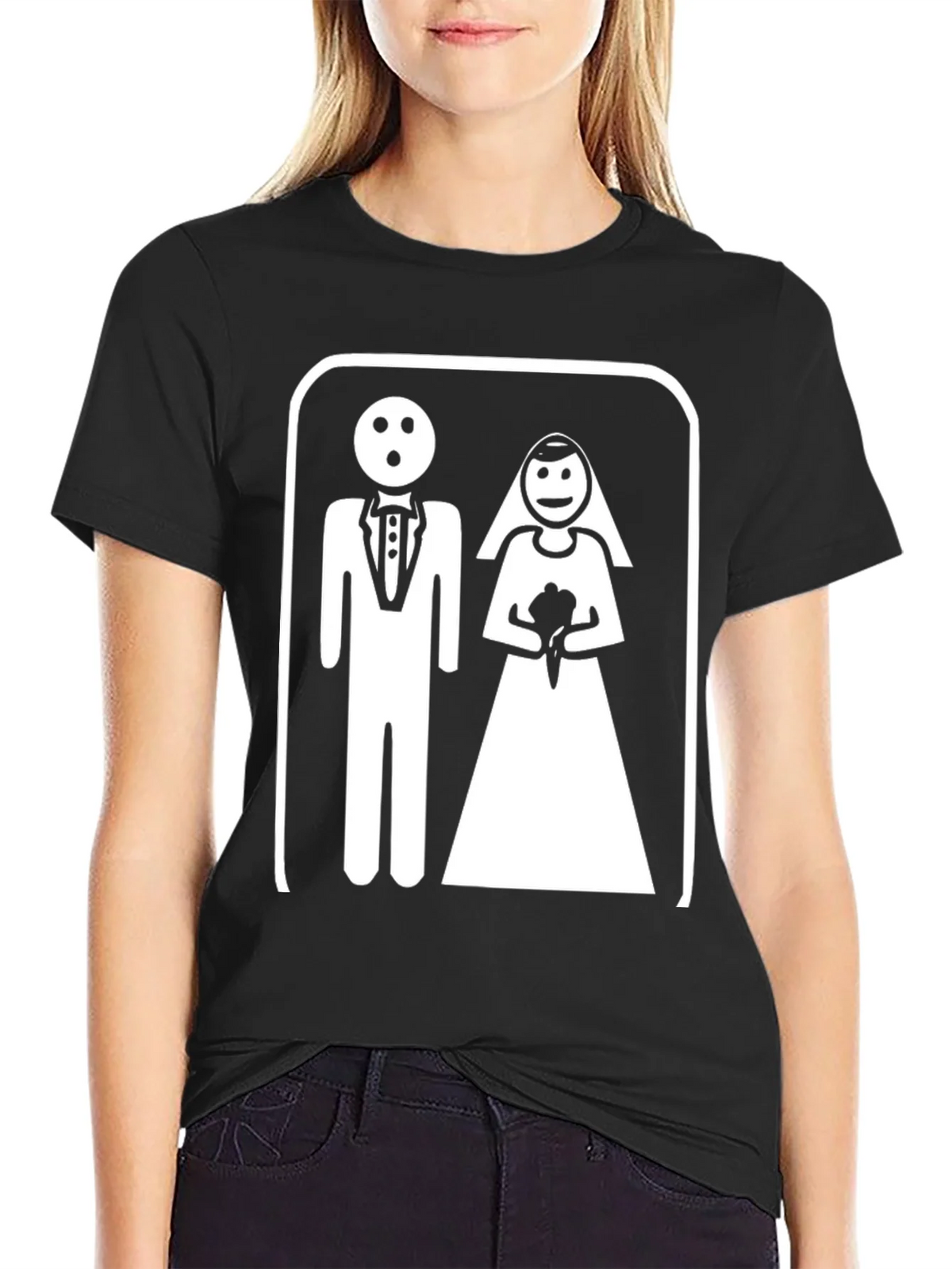 Funny Wedding T-Shirt - Bride & Groom Pictogram product image 2