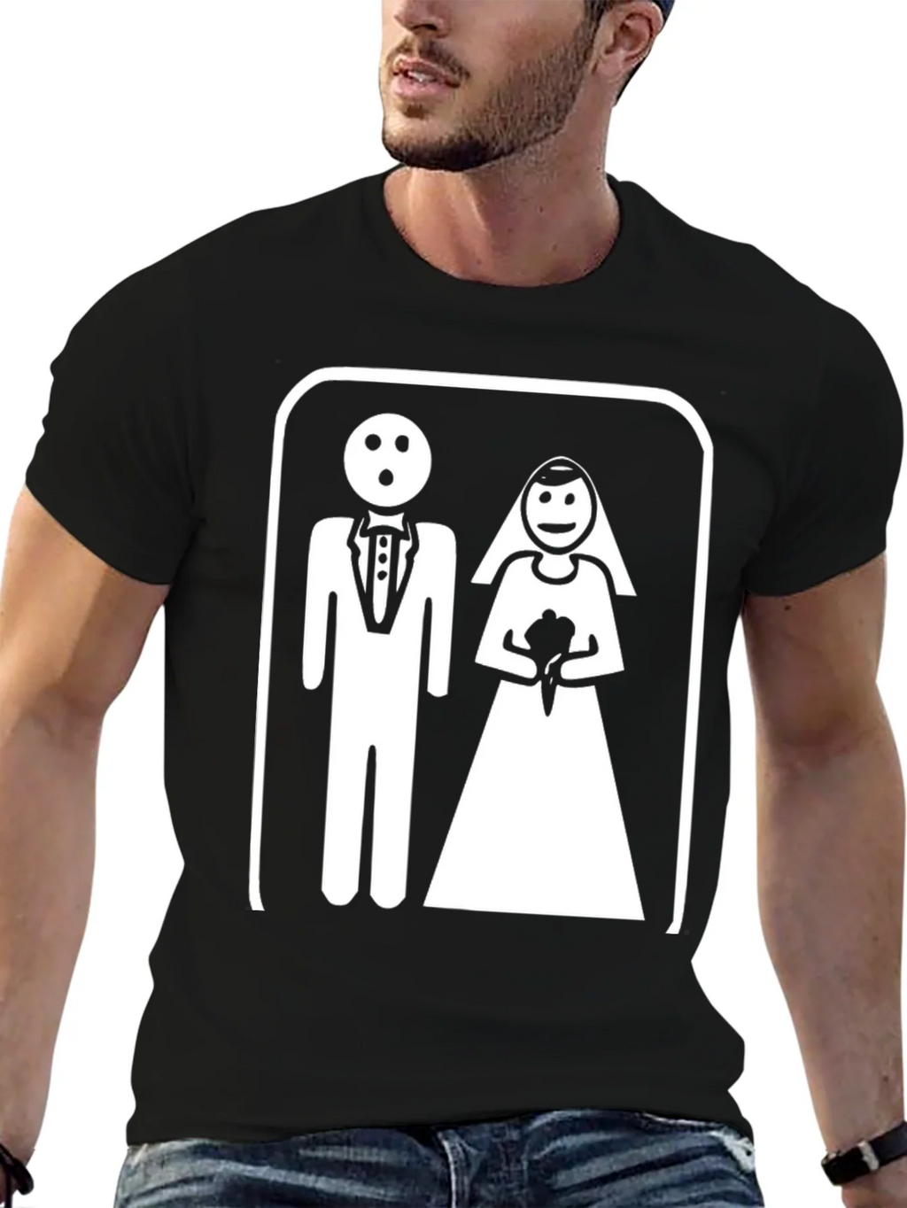 Funny Wedding T-Shirt - Bride & Groom Pictogram product image 6