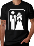 Funny Wedding T-Shirt - Bride & Groom Pictogram product image 1
