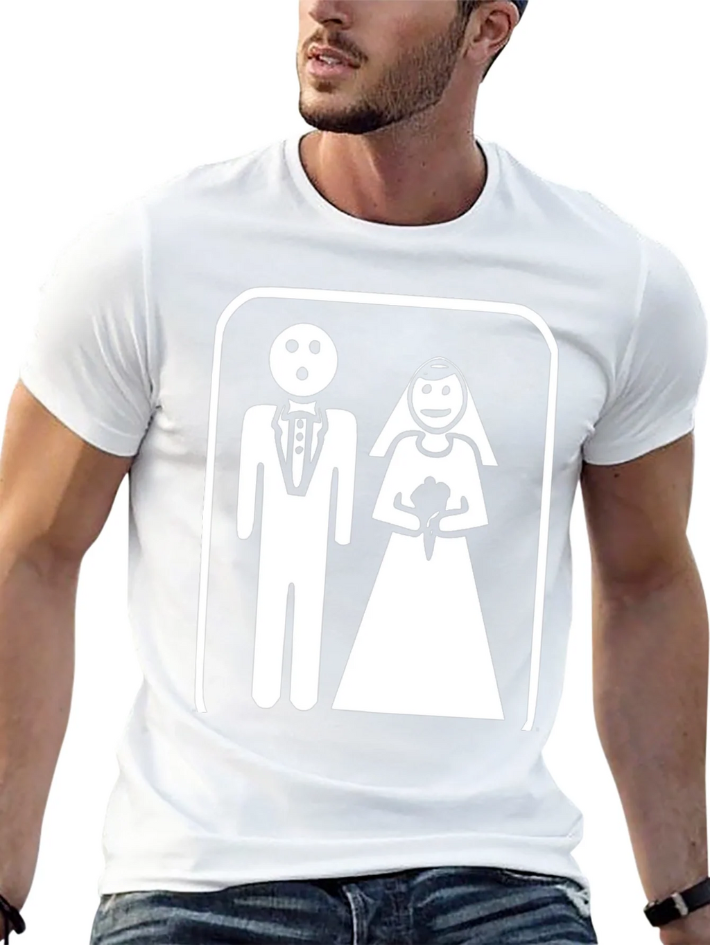Funny Wedding T-Shirt - Bride & Groom Pictogram product image 11