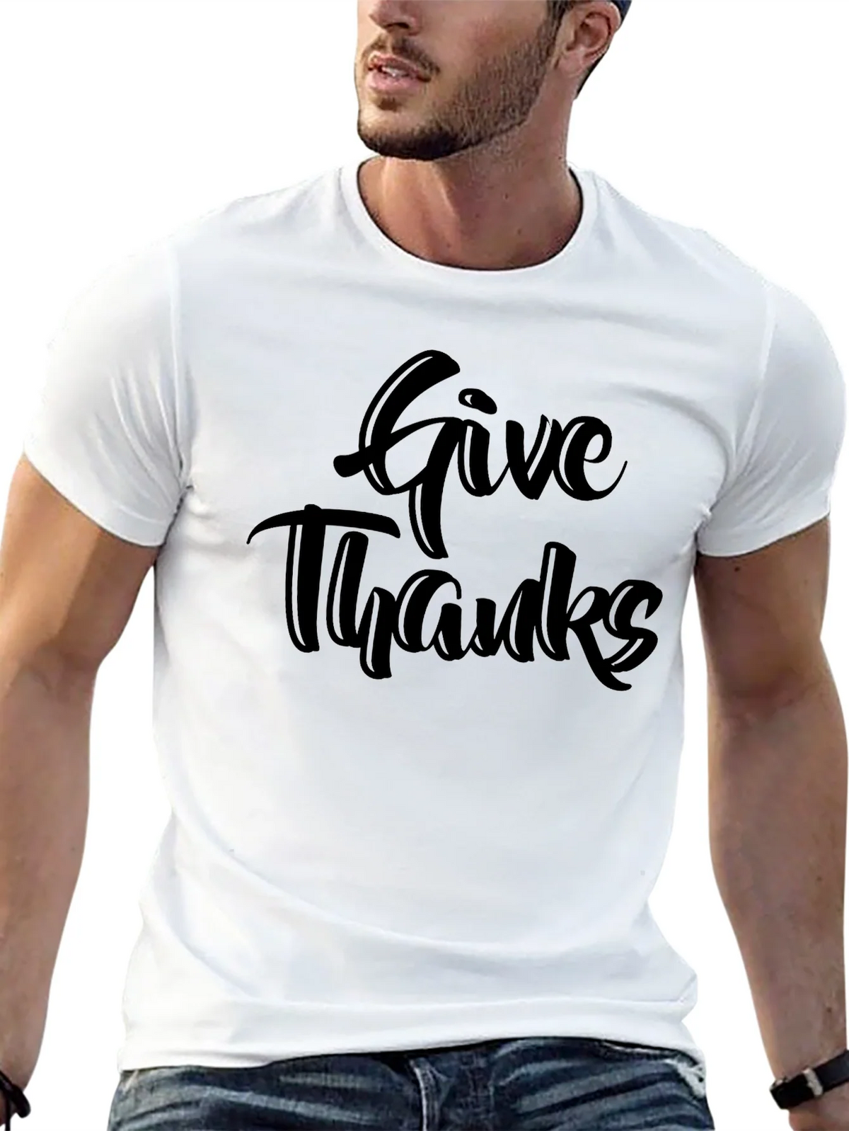 Give Thanks Black T-Shirt product image 12