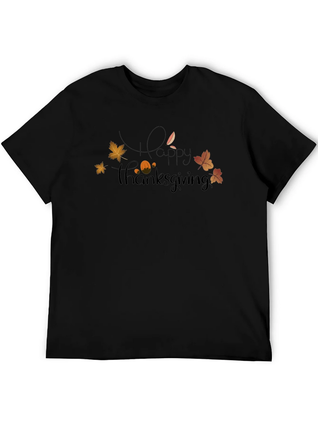 Happy Thanksgiving Graphic Tee - Black product image 4
