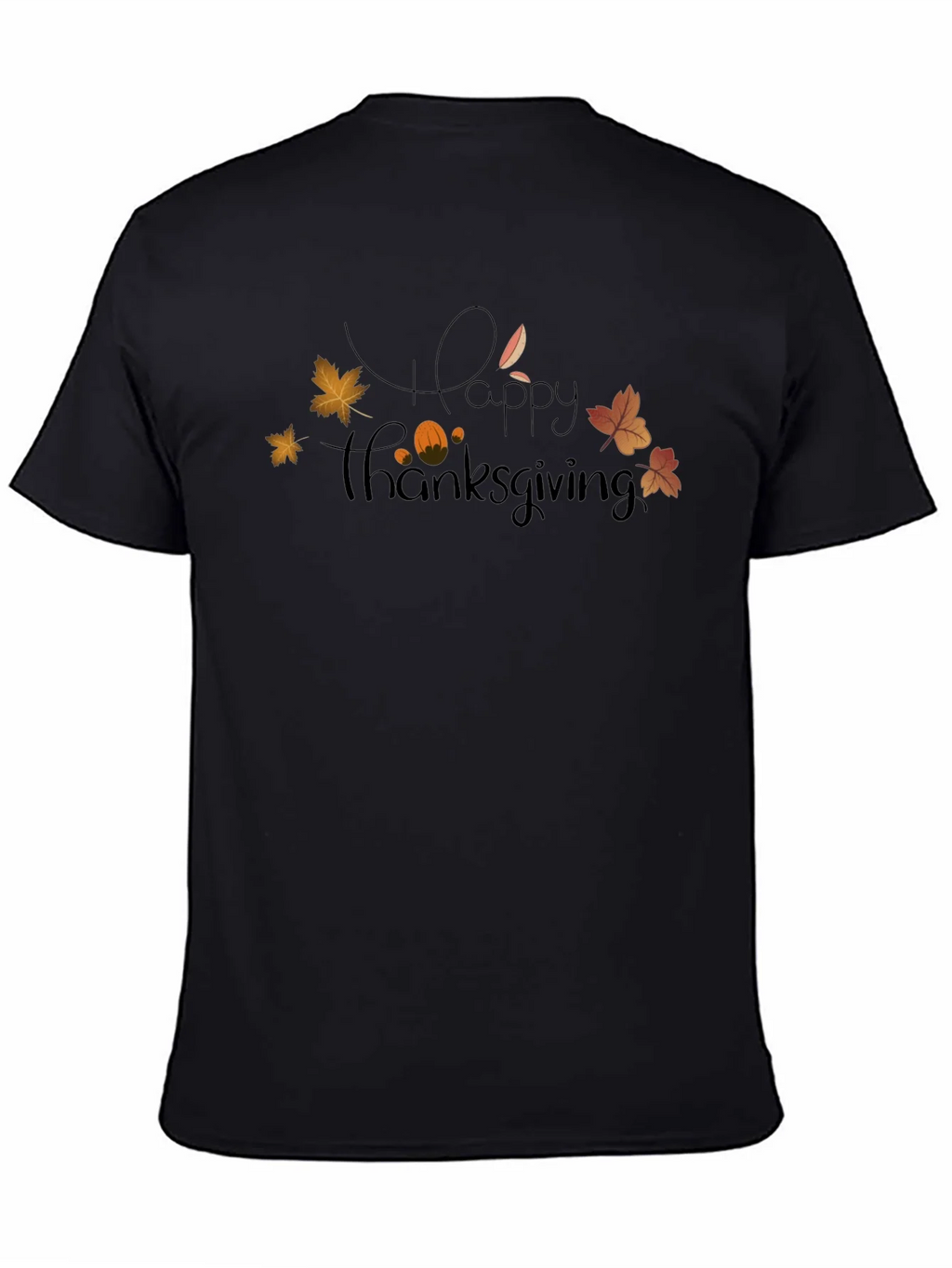 Happy Thanksgiving Graphic Tee - Black product image 3