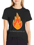 Combustible Black Graphic Tee - Fire Design product image 1