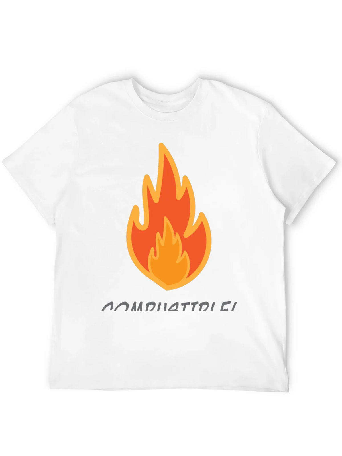 Combustible Black Graphic Tee - Fire Design product image 5