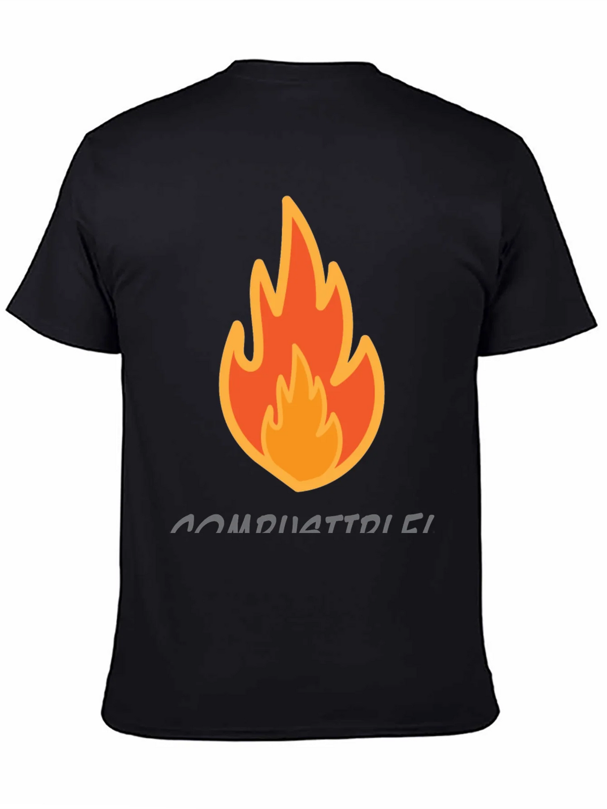 Combustible Black Graphic Tee - Fire Design product image 3