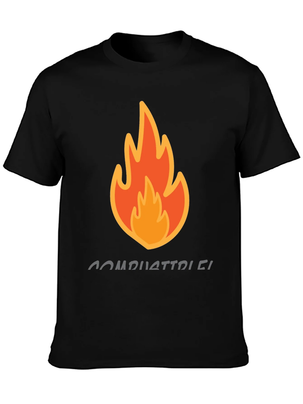 Combustible Black Graphic Tee - Fire Design product image 2