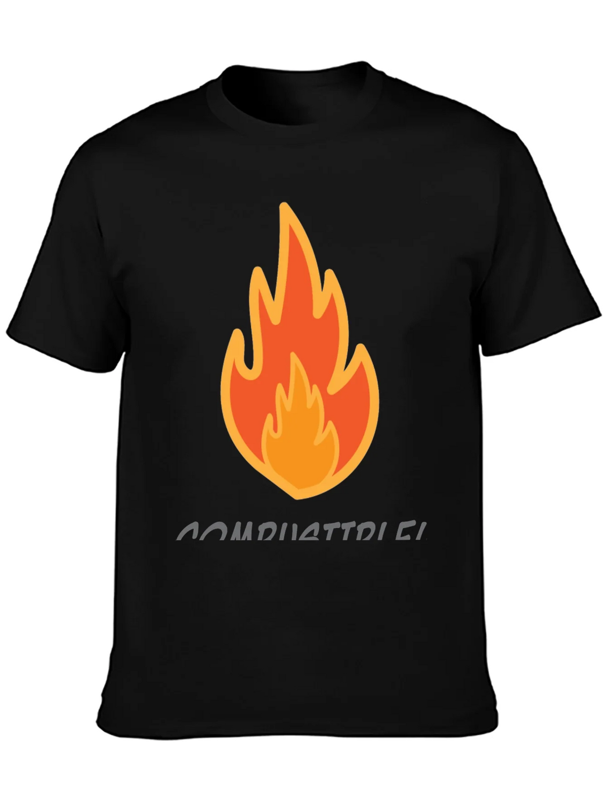 Combustible Black Graphic Tee - Fire Design product image 2