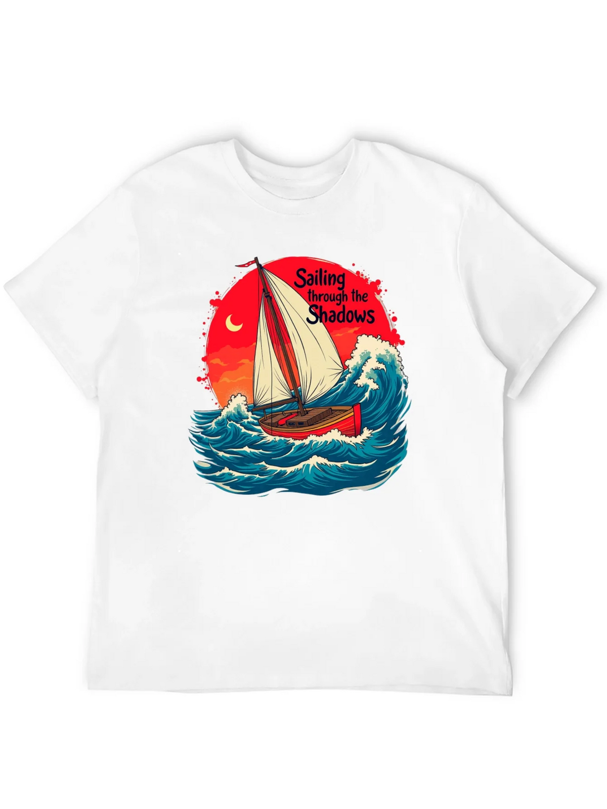 Sail Through Shadows Black Graphic Tee product image 11