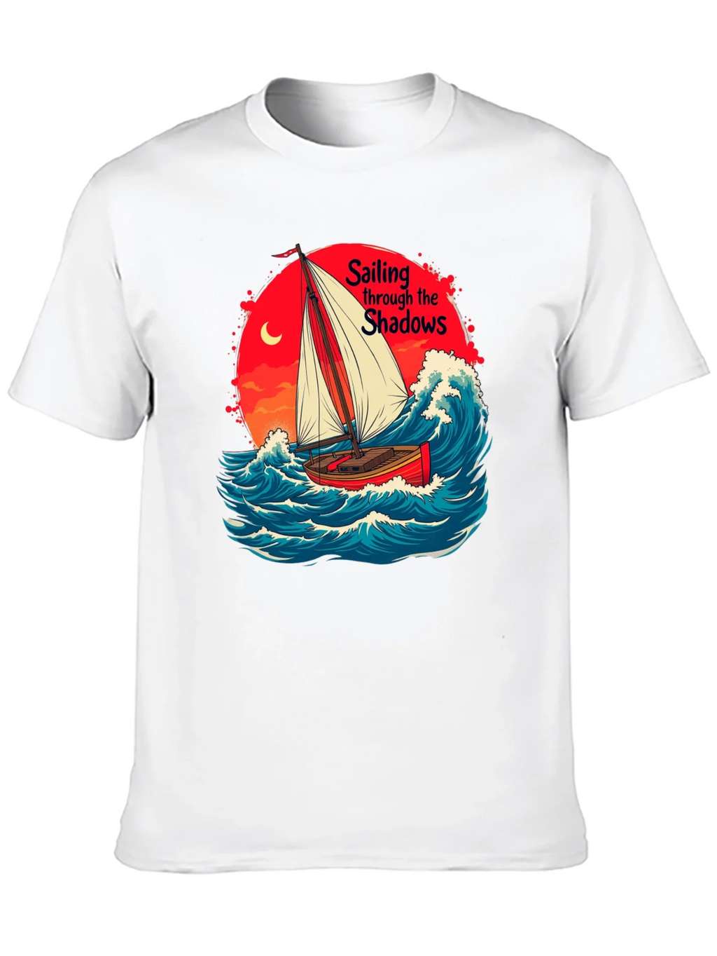 Sail Through Shadows Black Graphic Tee product image 9
