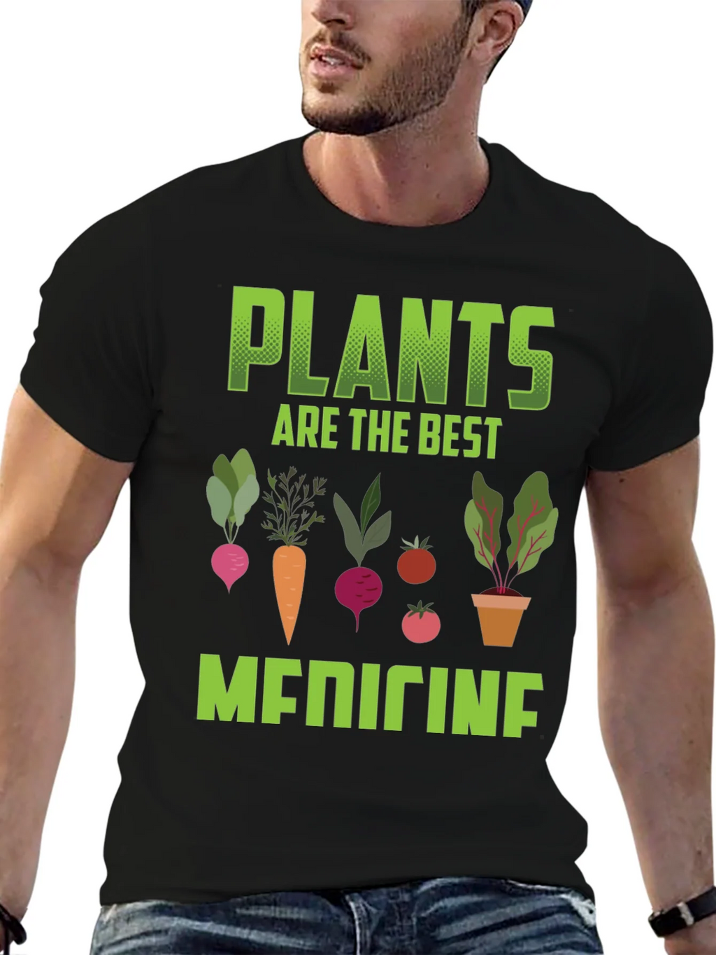 Plants Are The Best Medicine Graphic Tee product image 6