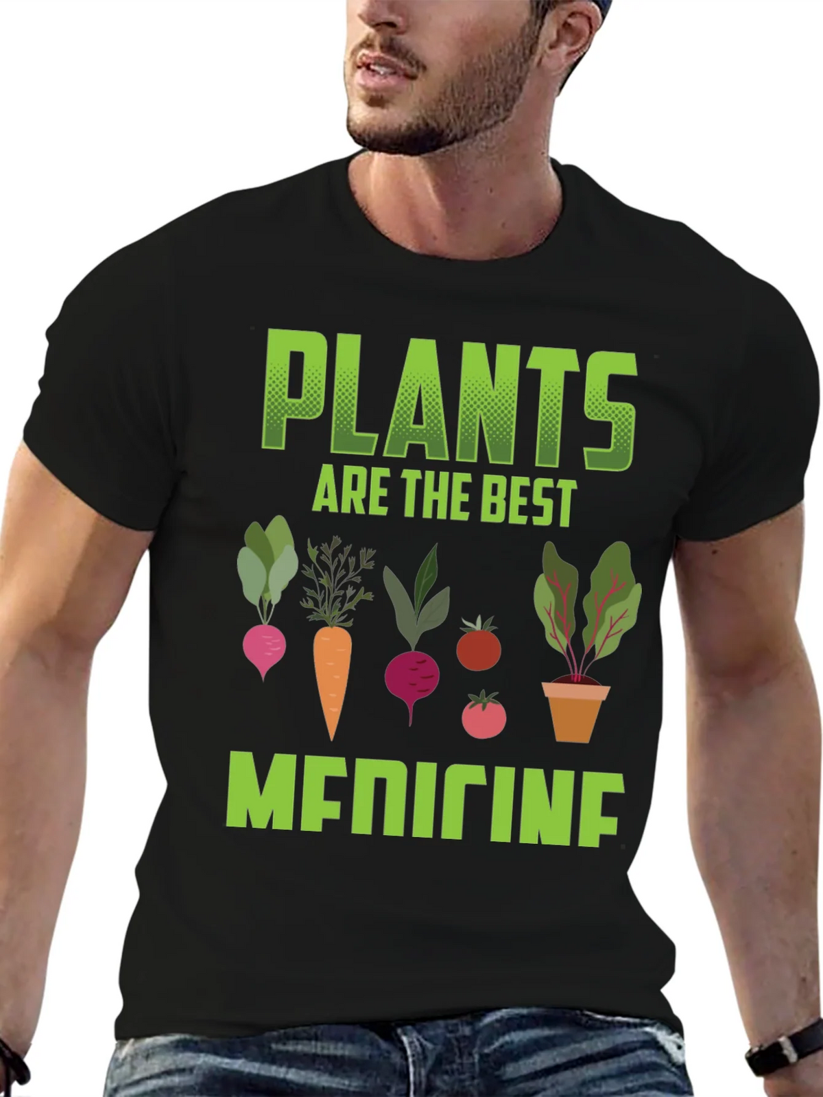 Plants Are The Best Medicine Graphic Tee product image 6