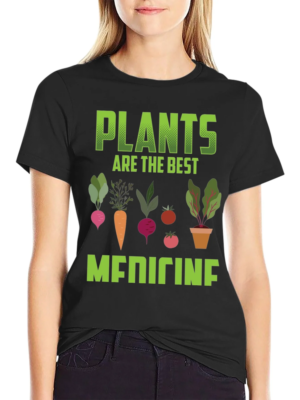 Plants Are The Best Medicine Graphic Tee product image 2