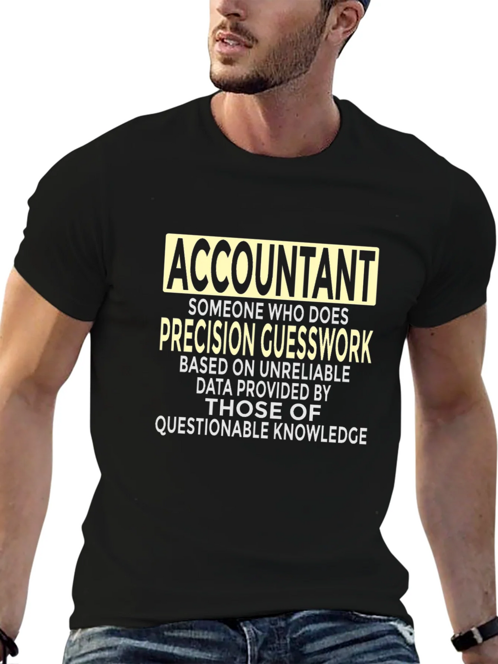 Accountant Precision Guesswork Graphic Tee - Black product image 6