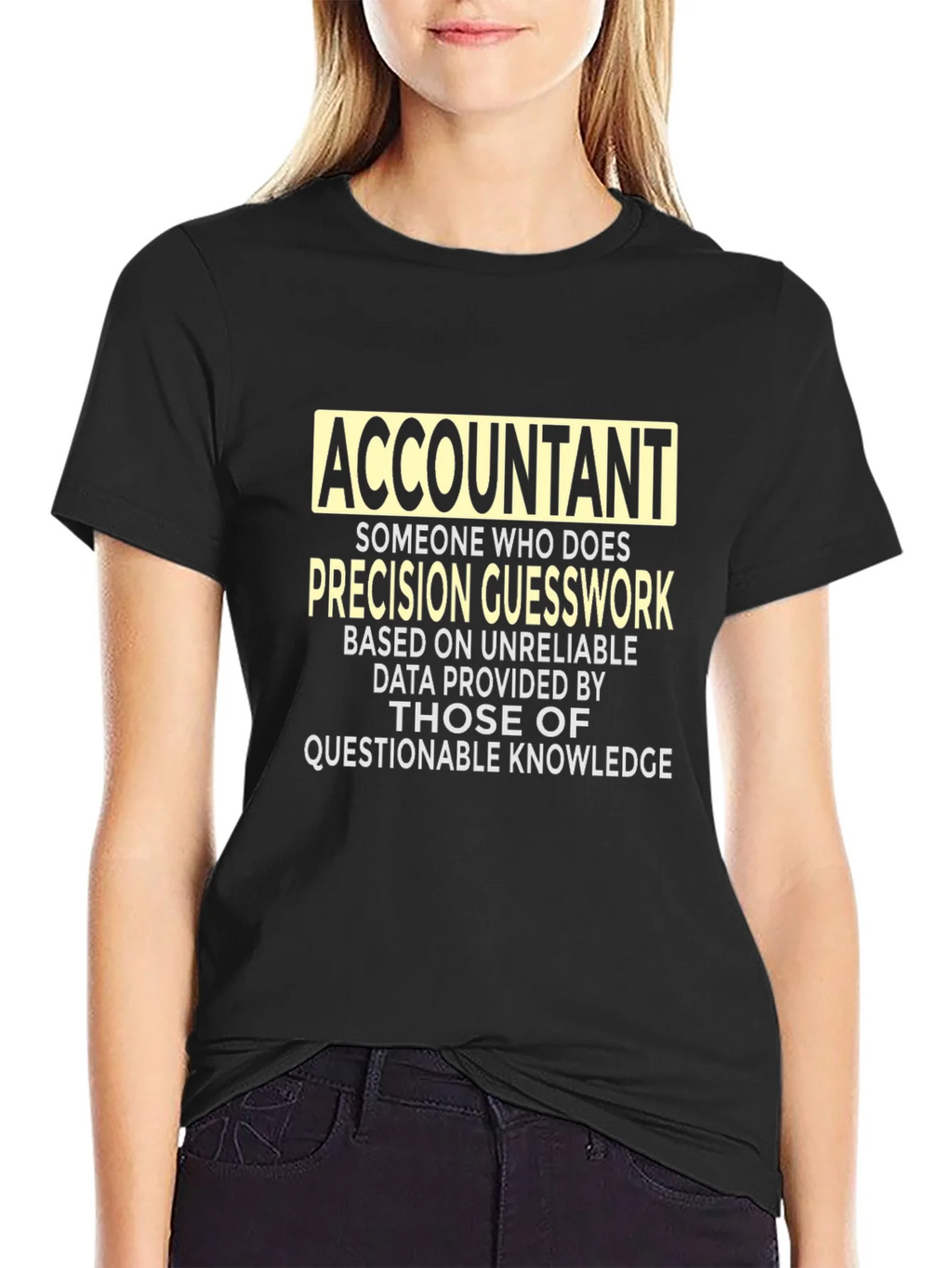 Accountant Precision Guesswork Graphic Tee - Black product image 2