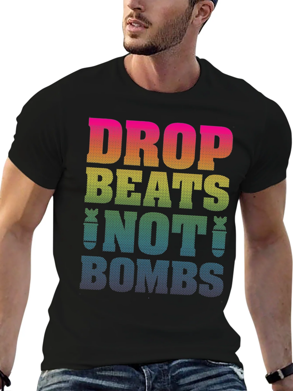 Drop Beats Not Bombs Graphic T-Shirt product image 6
