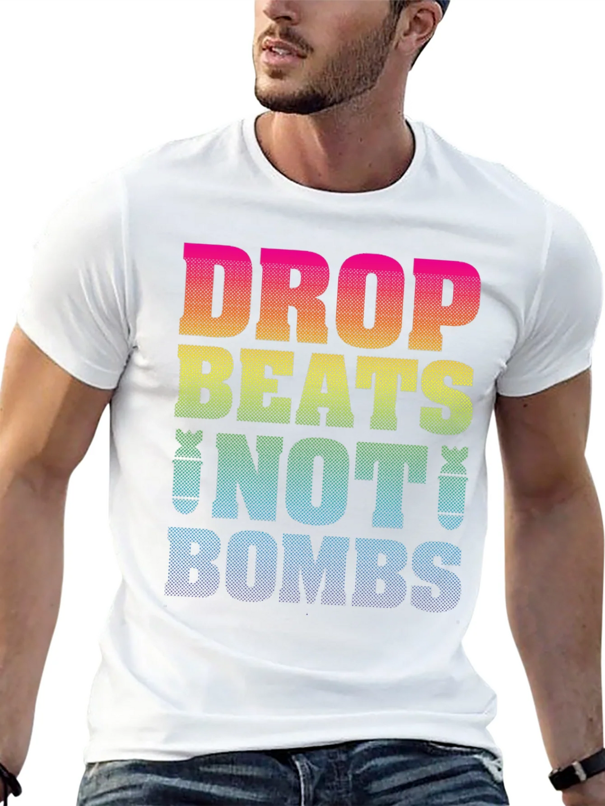 Drop Beats Not Bombs Graphic T-Shirt product image 12