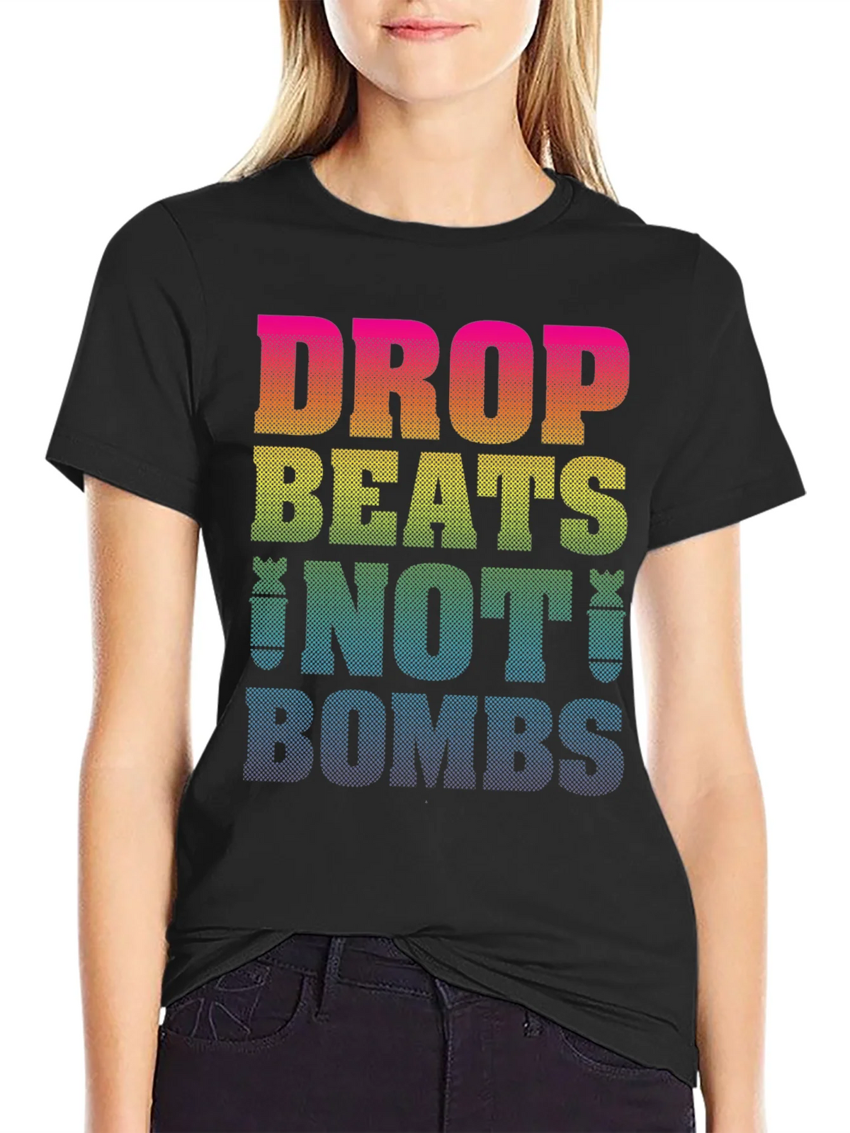Drop Beats Not Bombs Graphic T-Shirt product image 2