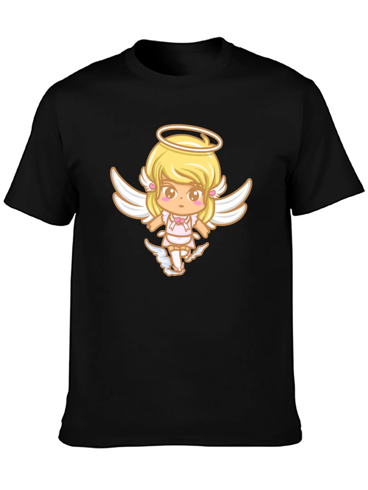 Cute Angel Graphic Black T-Shirt product image 3