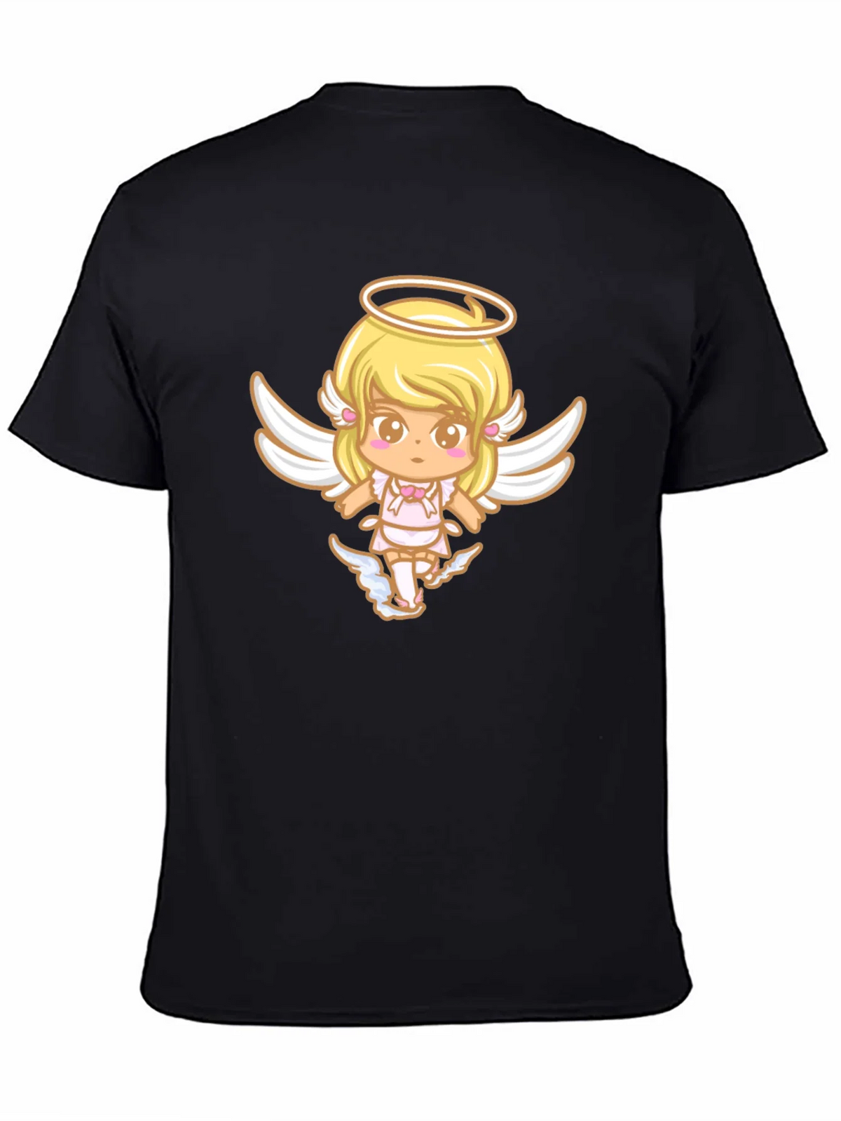 Cute Angel Graphic Black T-Shirt product image 4
