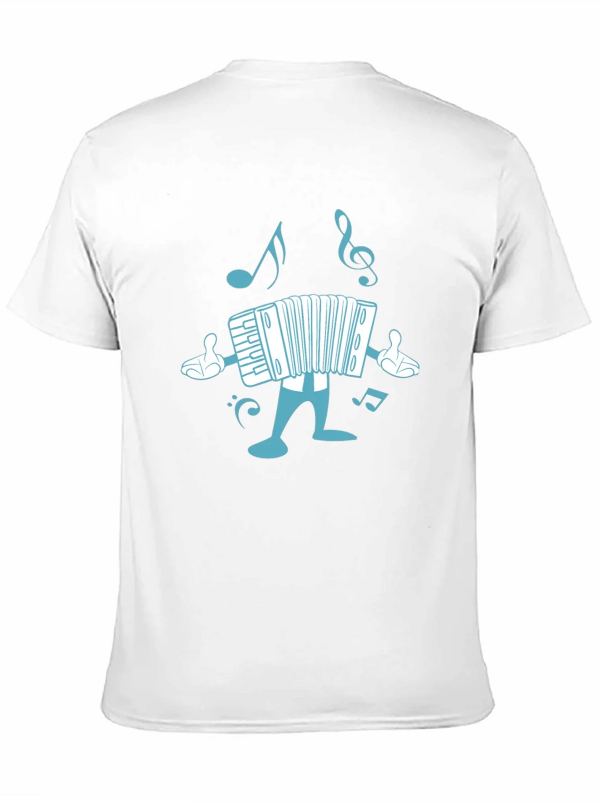 Accordion Cartoon Black T-Shirt product image 7