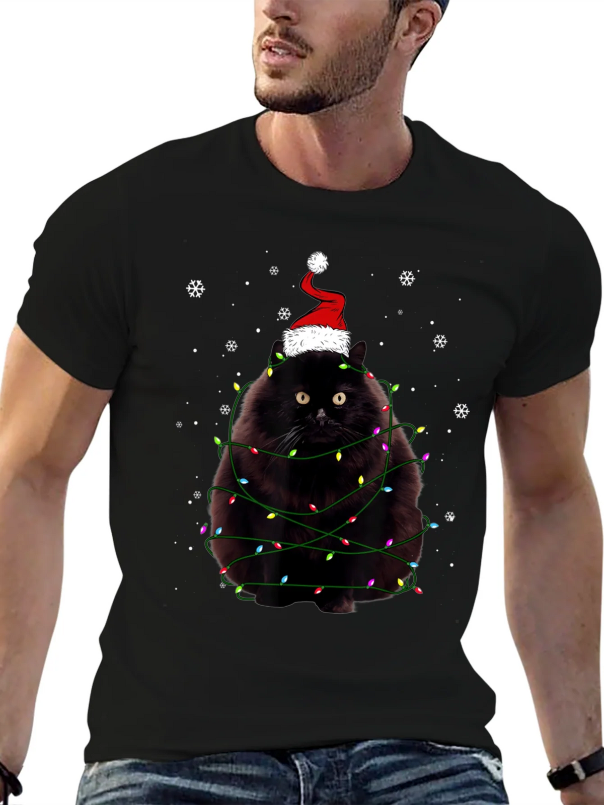 Christmas Cat T-Shirt: Festive Feline Fun
