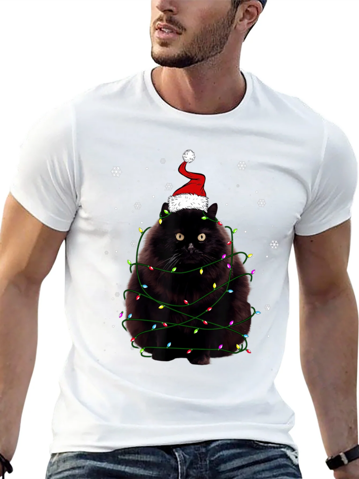 Christmas Cat T-Shirt: Festive Feline Fun