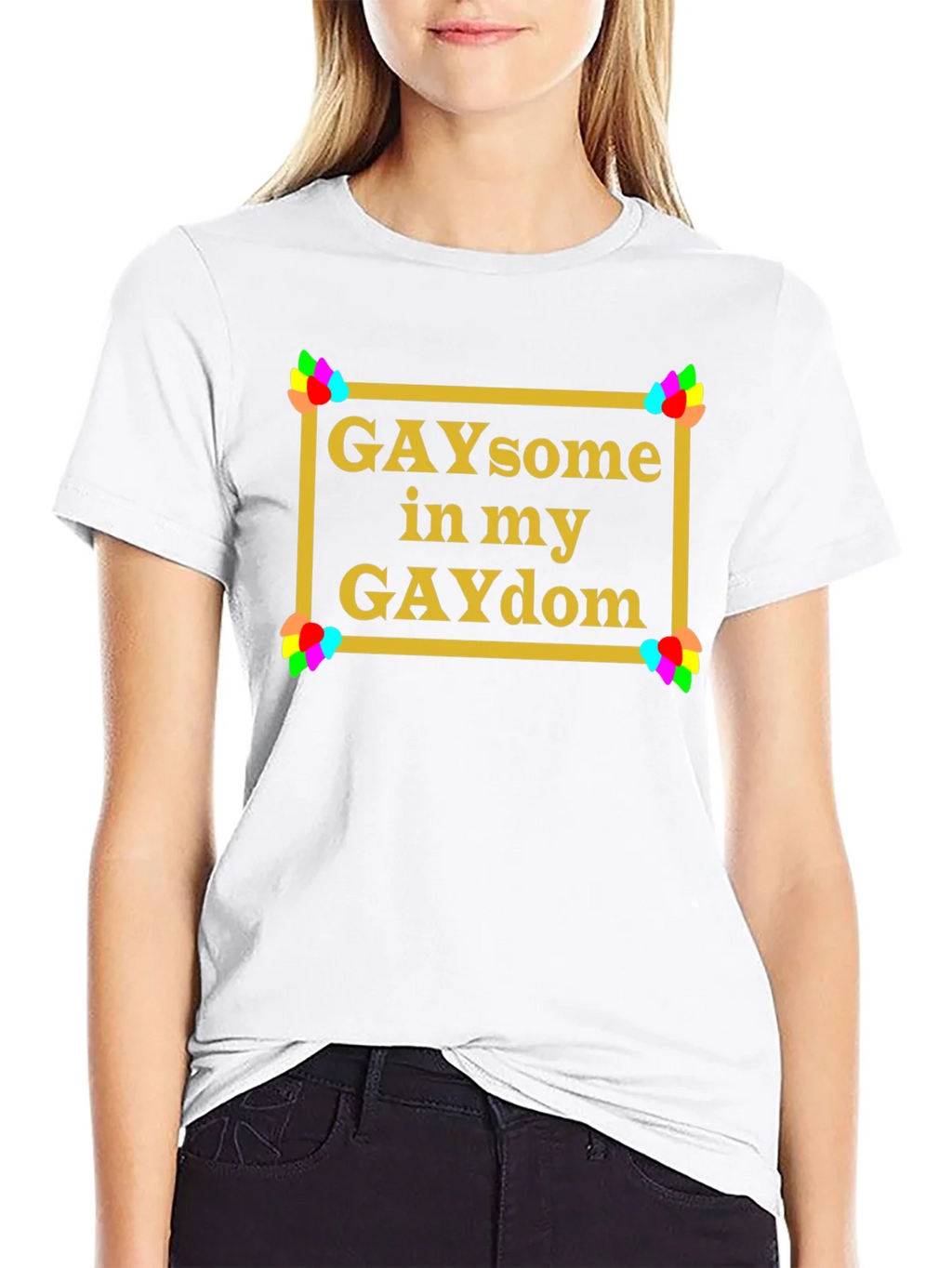 GAYsome in my GAYdom Black T-Shirt product image 8