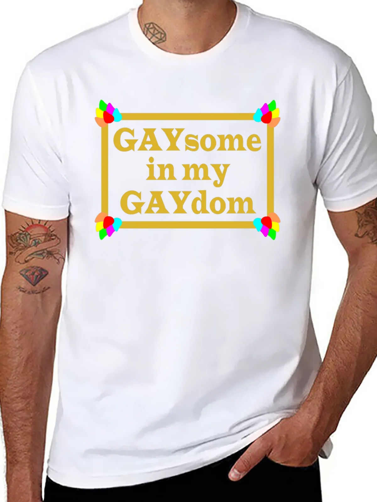 GAYsome in my GAYdom Black T-Shirt product image 7