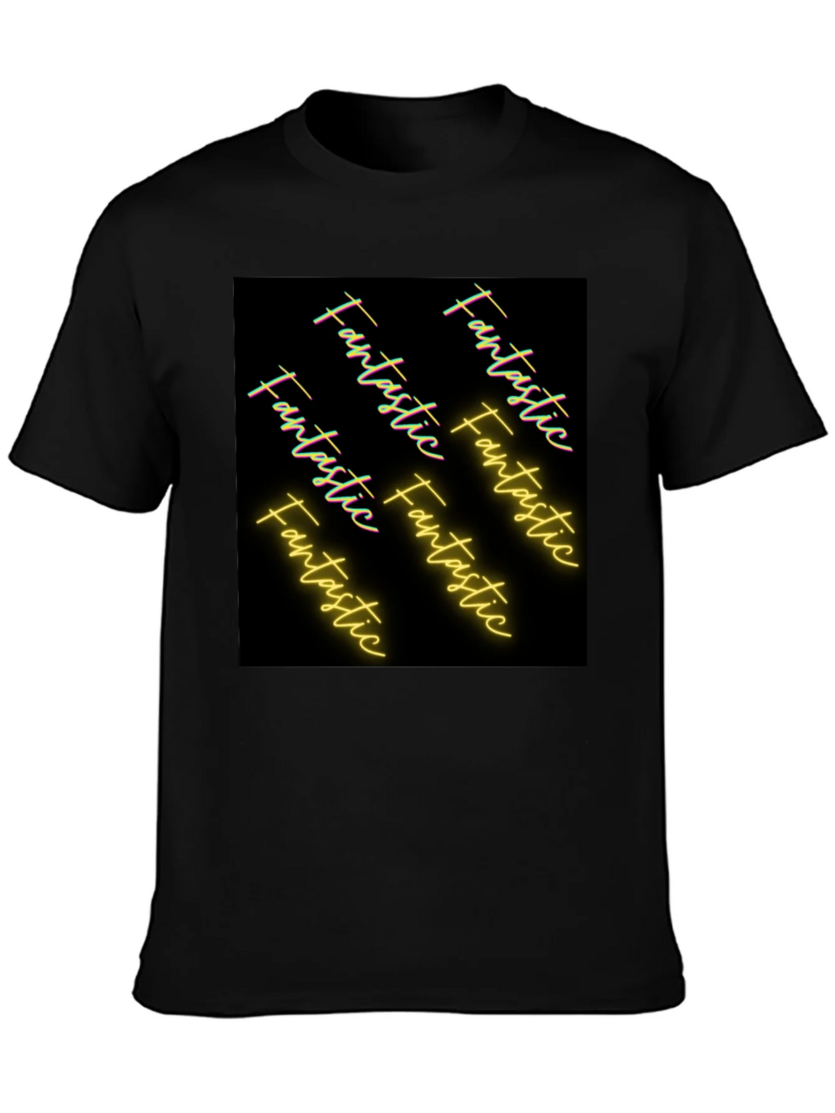 Fantastic Graphic Tee - Black Cotton Casual product image 3