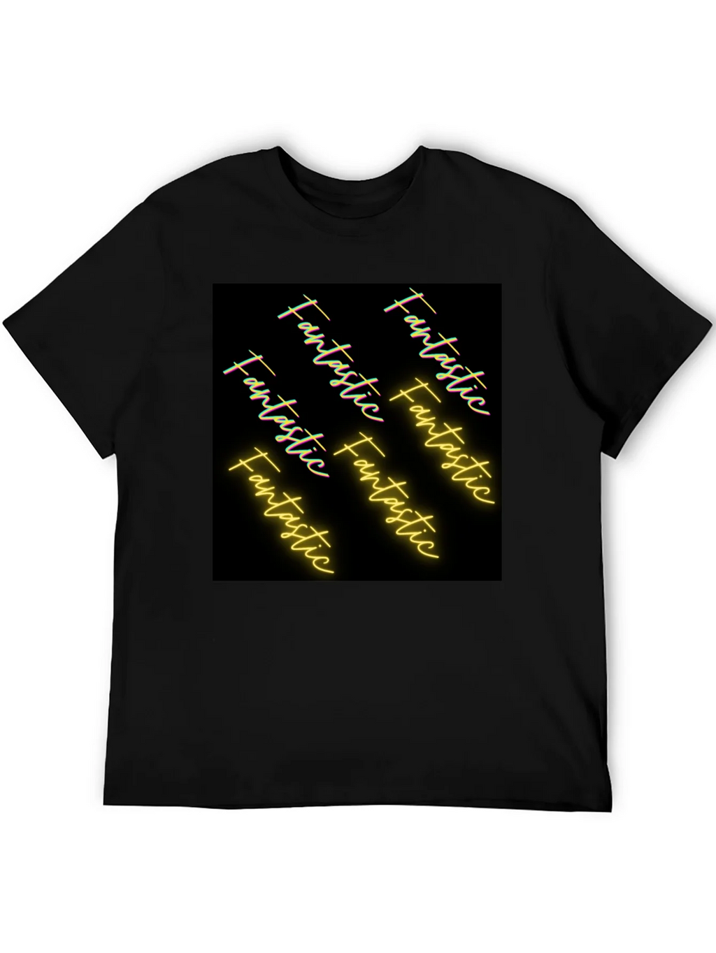 Fantastic Graphic Tee - Black Cotton Casual product image 5