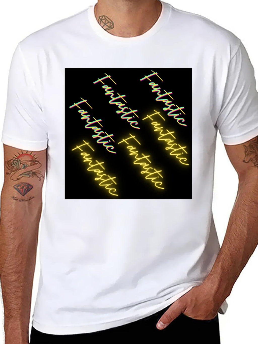 Fantastic Graphic Tee - Black Cotton Casual product image 7