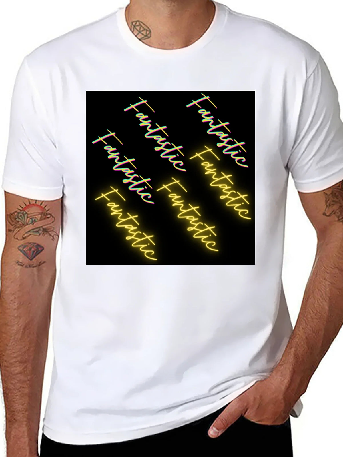 Fantastic Graphic Tee - Black Cotton Casual product image 7