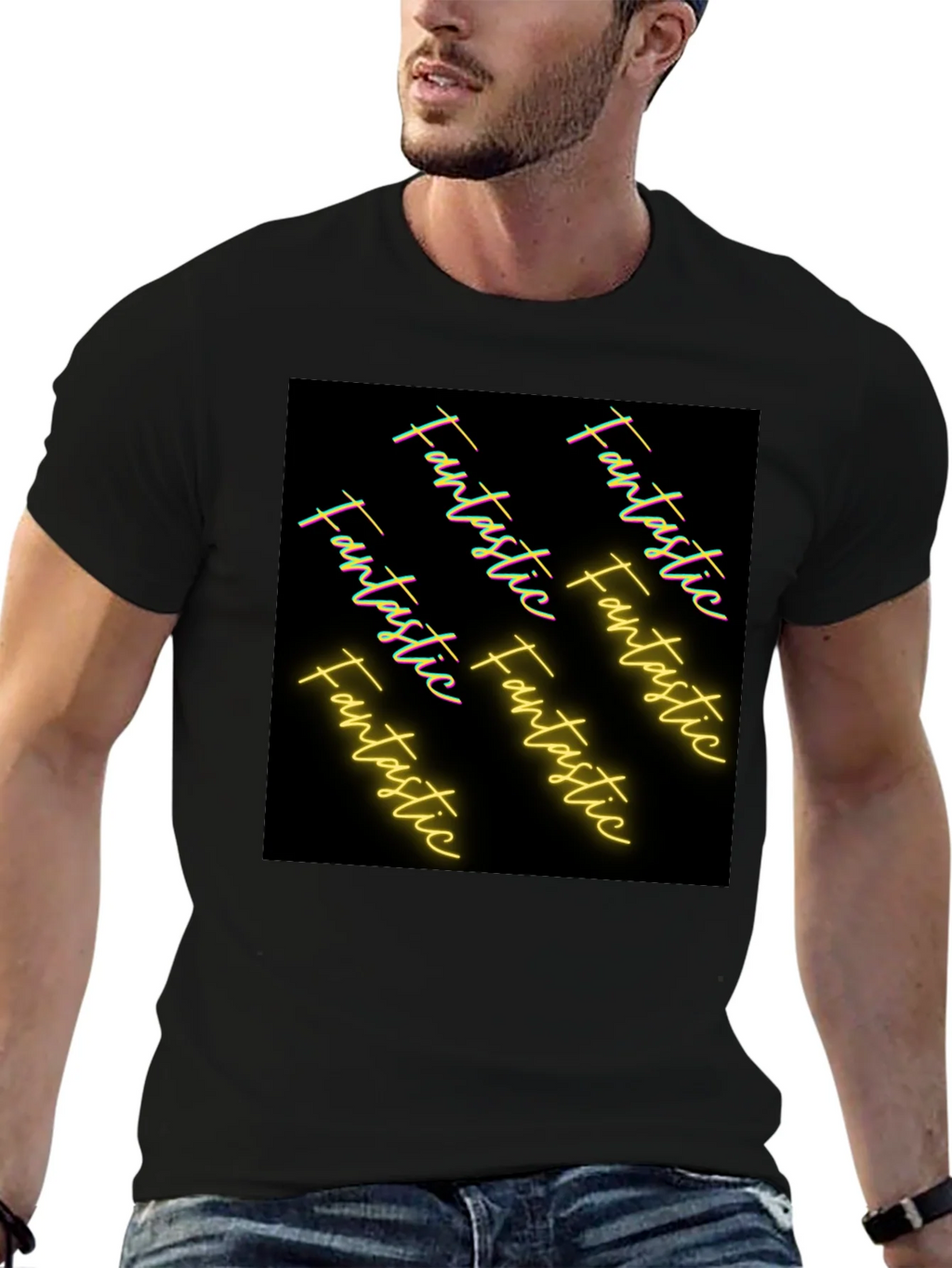 Fantastic Graphic Tee - Black Cotton Casual product image 6