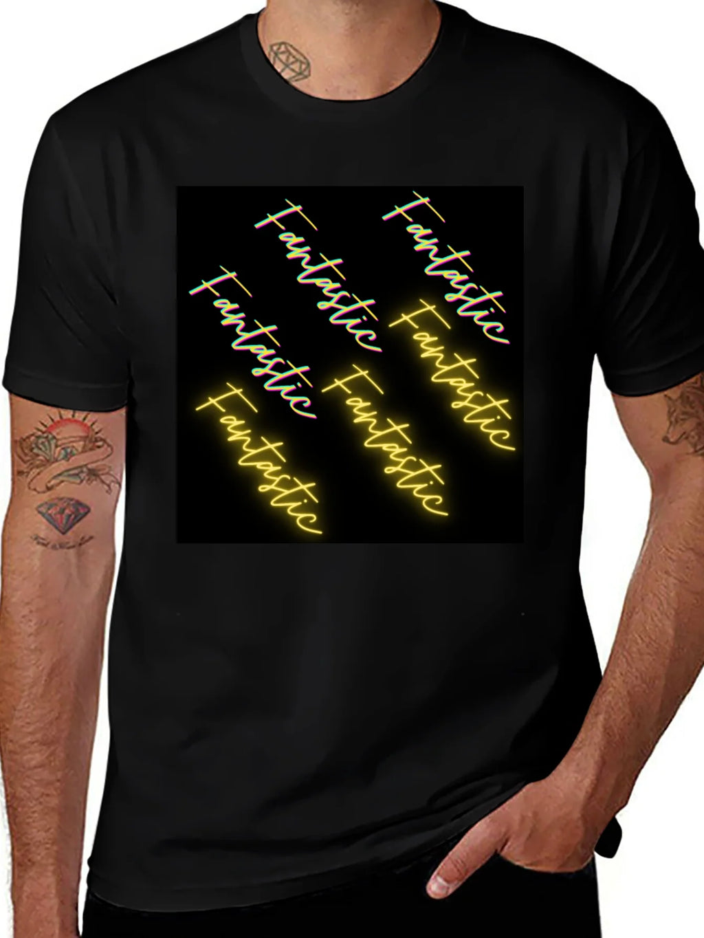 Fantastic Graphic Tee - Black Cotton Casual product image 1