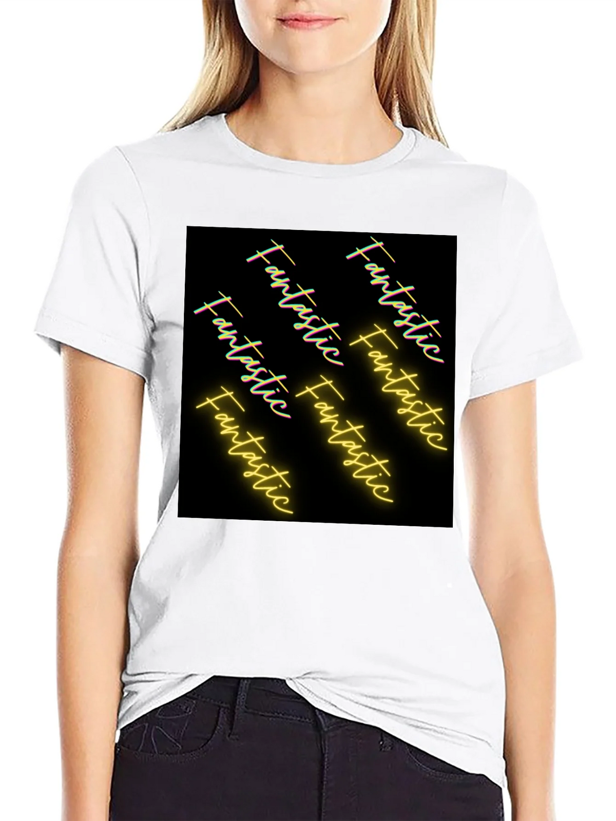 Fantastic Graphic Tee - Black Cotton Casual product image 8