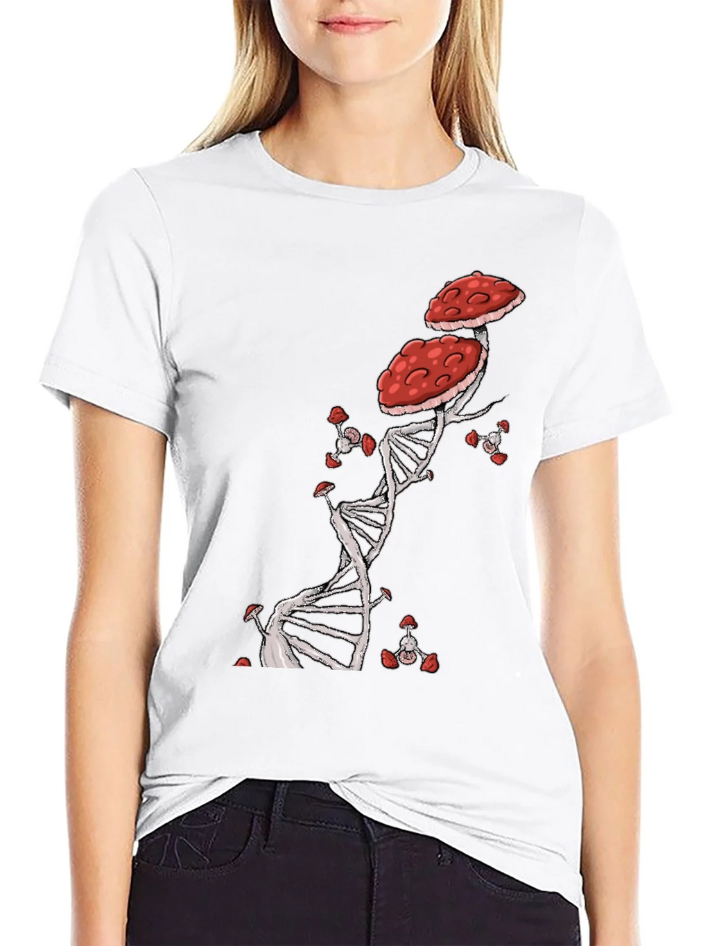 Mushroom DNA T-Shirt - Nature & Science Fusion product image 8