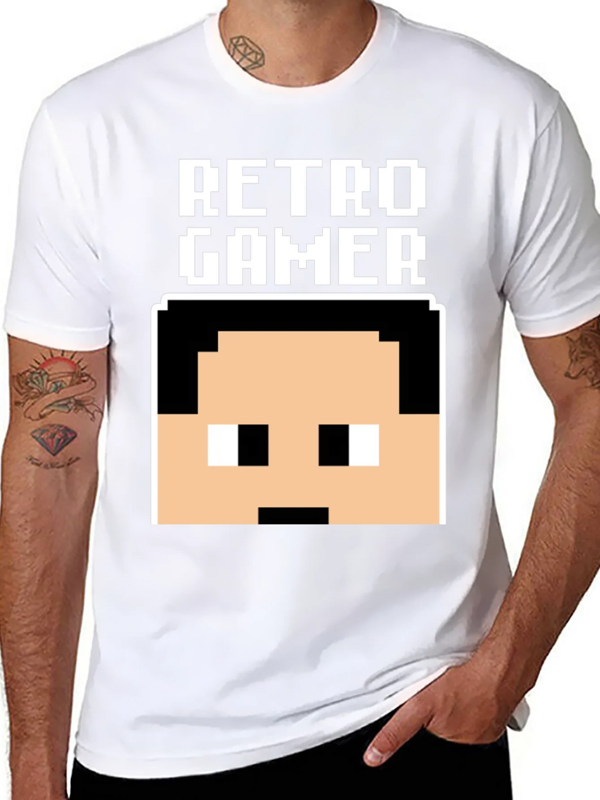 Retro Gamer Pixel Art Black T-Shirt product image 7