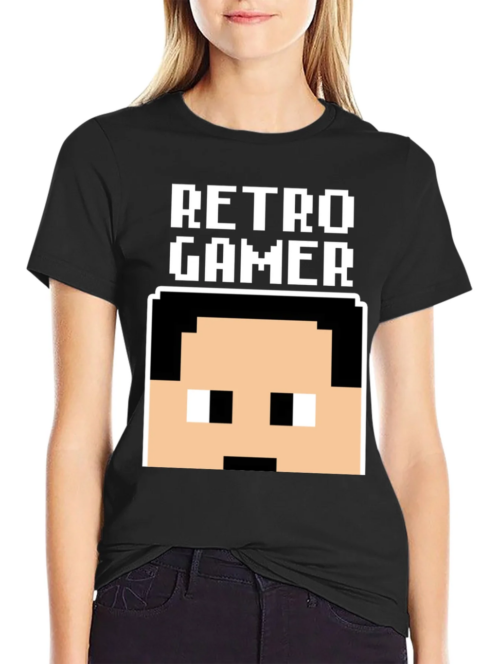 Retro Gamer Pixel Art Black T-Shirt product image 2