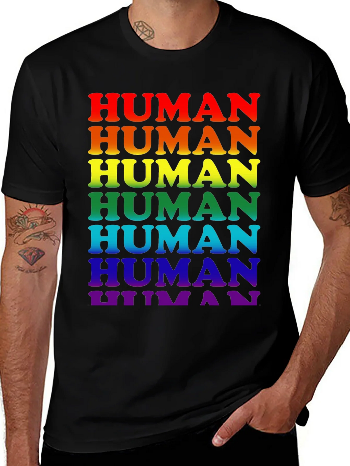 Rainbow Pride Human T-Shirt product image 1
