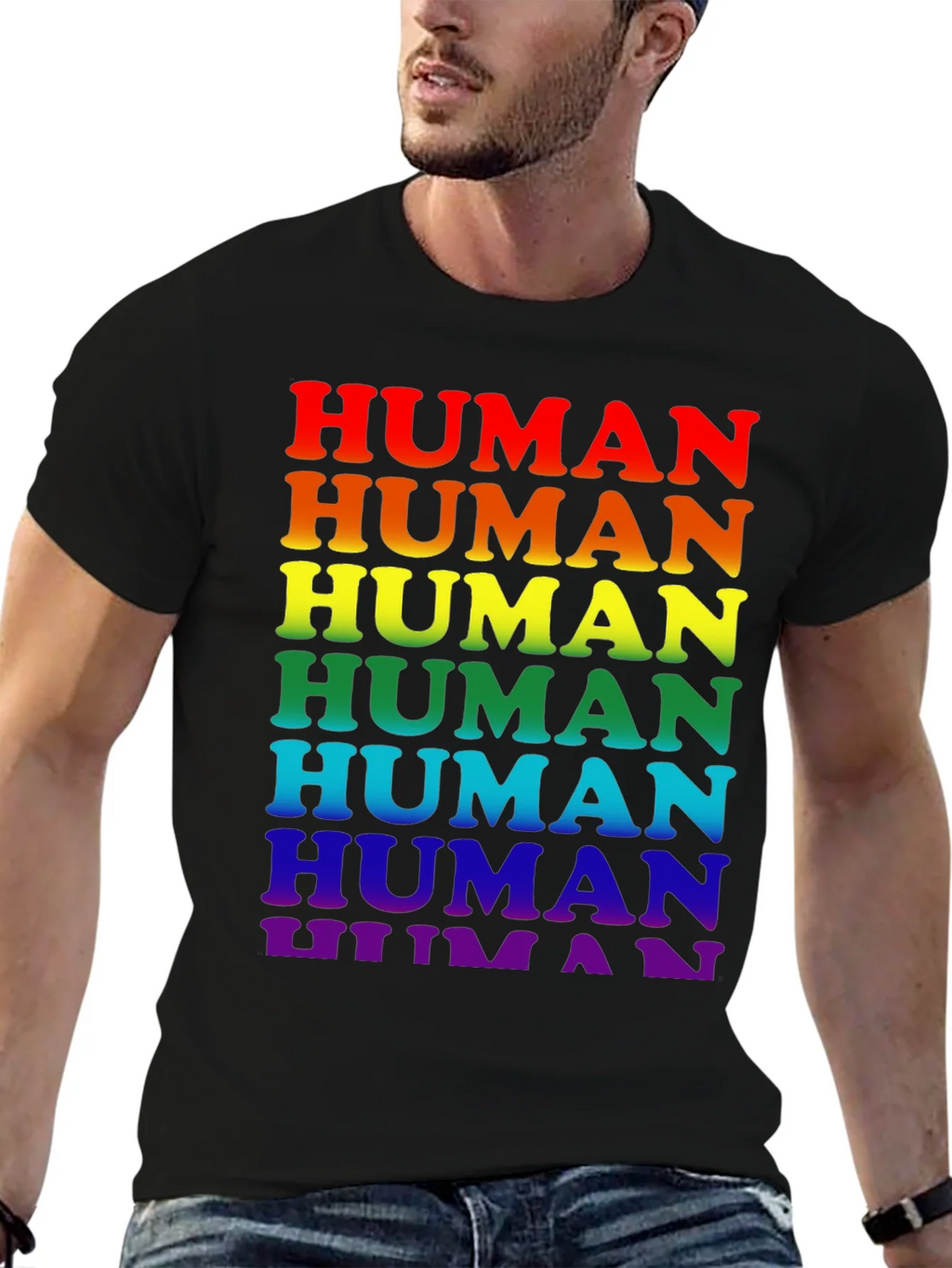 Rainbow Pride Human T-Shirt product image 6