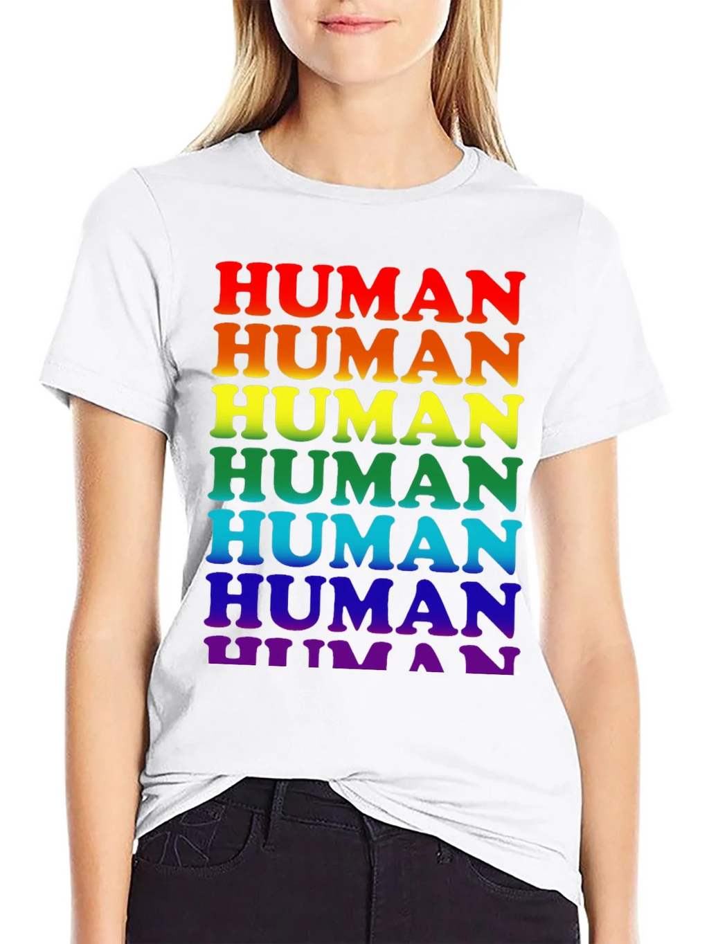 Rainbow Pride Human T-Shirt product image 8