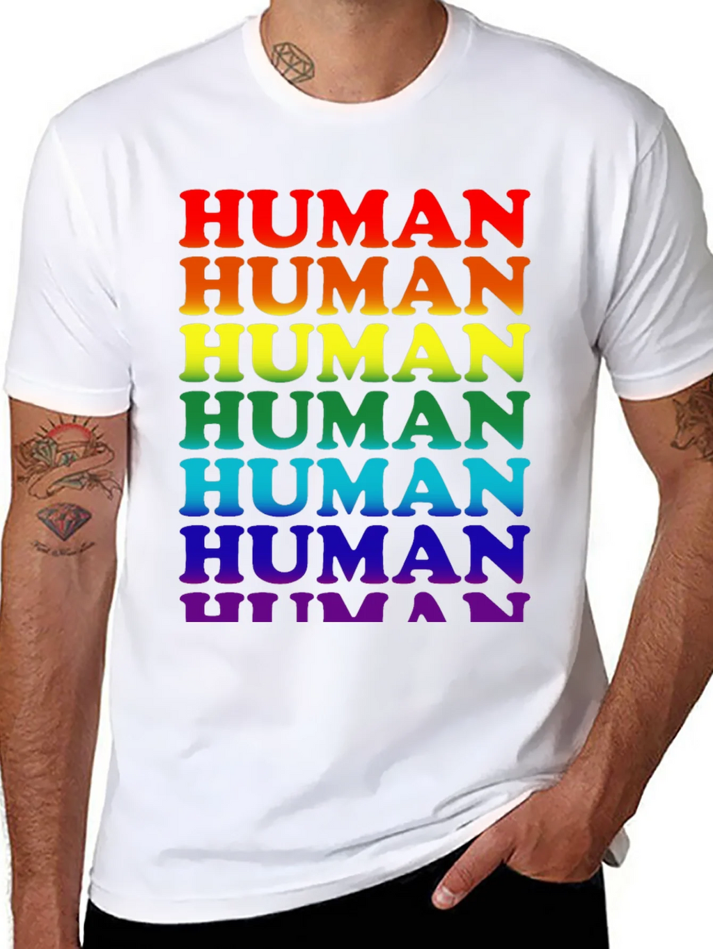 Rainbow Pride Human T-Shirt product image 7