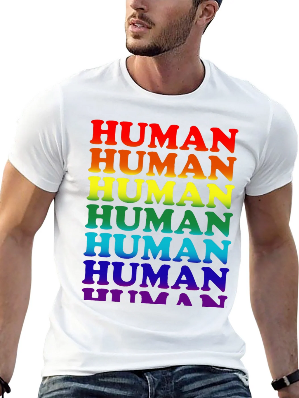 Rainbow Pride Human T-Shirt product image 12