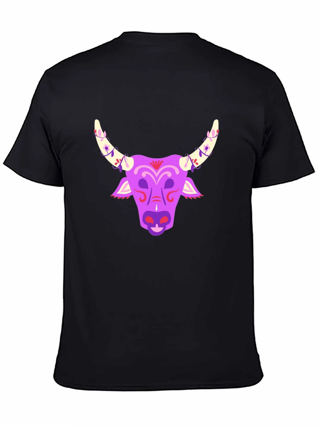 Bull Head Graphic Tee - Black Short Sleeve Shirt product image 4