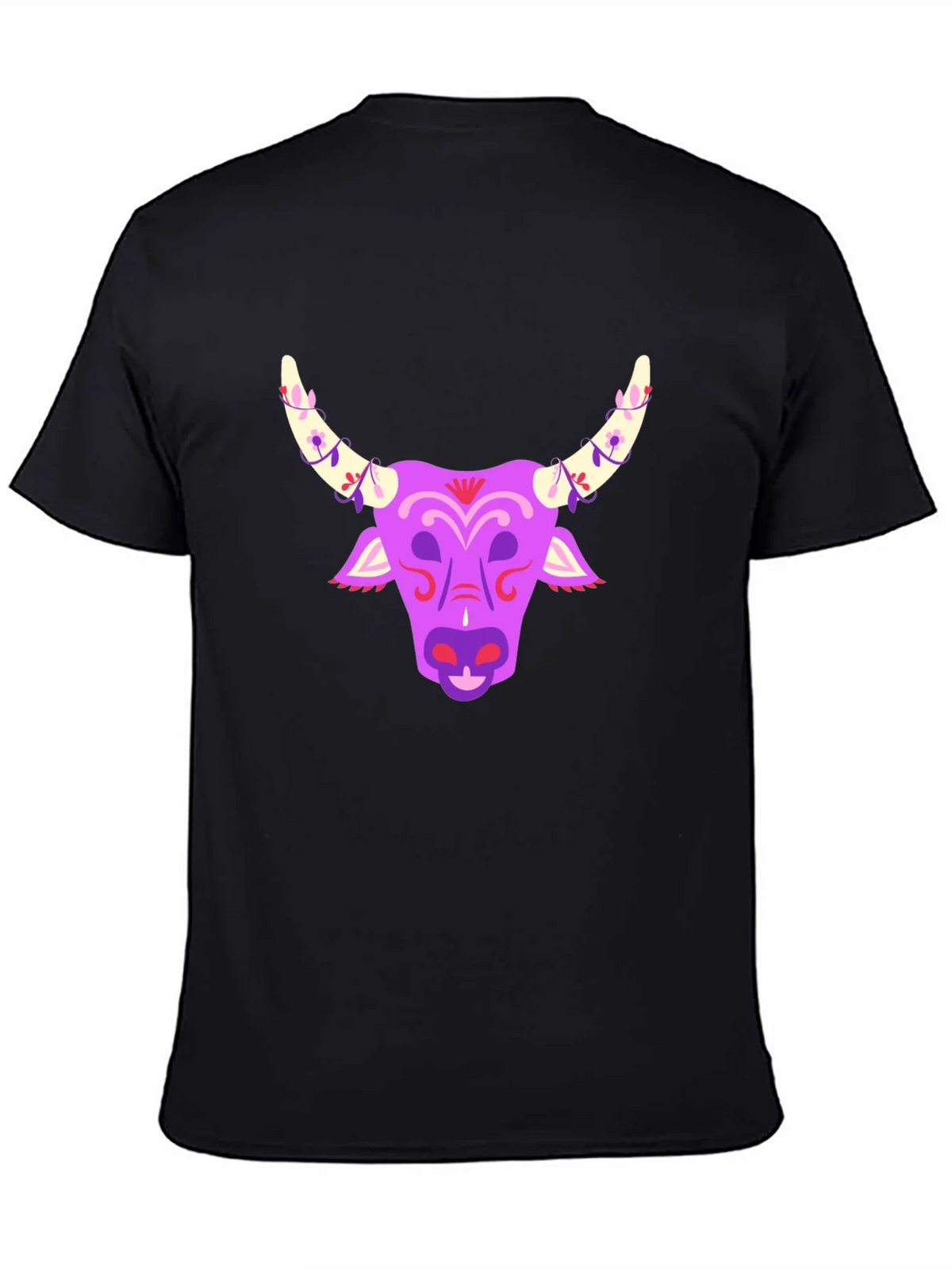 Bull Head Graphic Tee - Black Short Sleeve Shirt product image 4