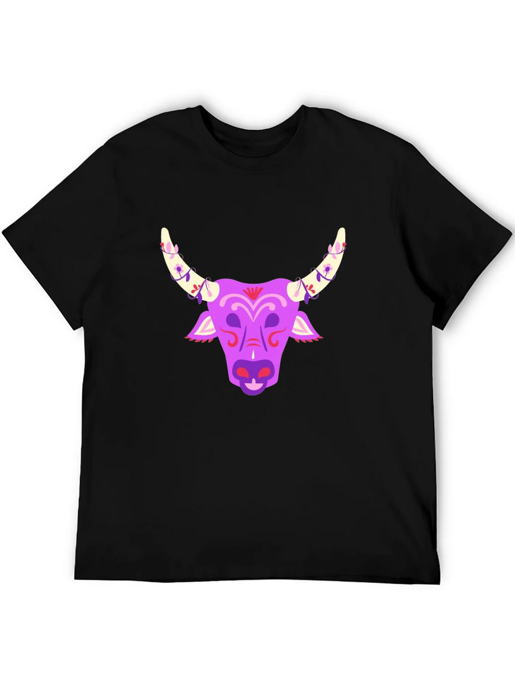 Bull Head Graphic Tee - Black Short Sleeve Shirt product image 5