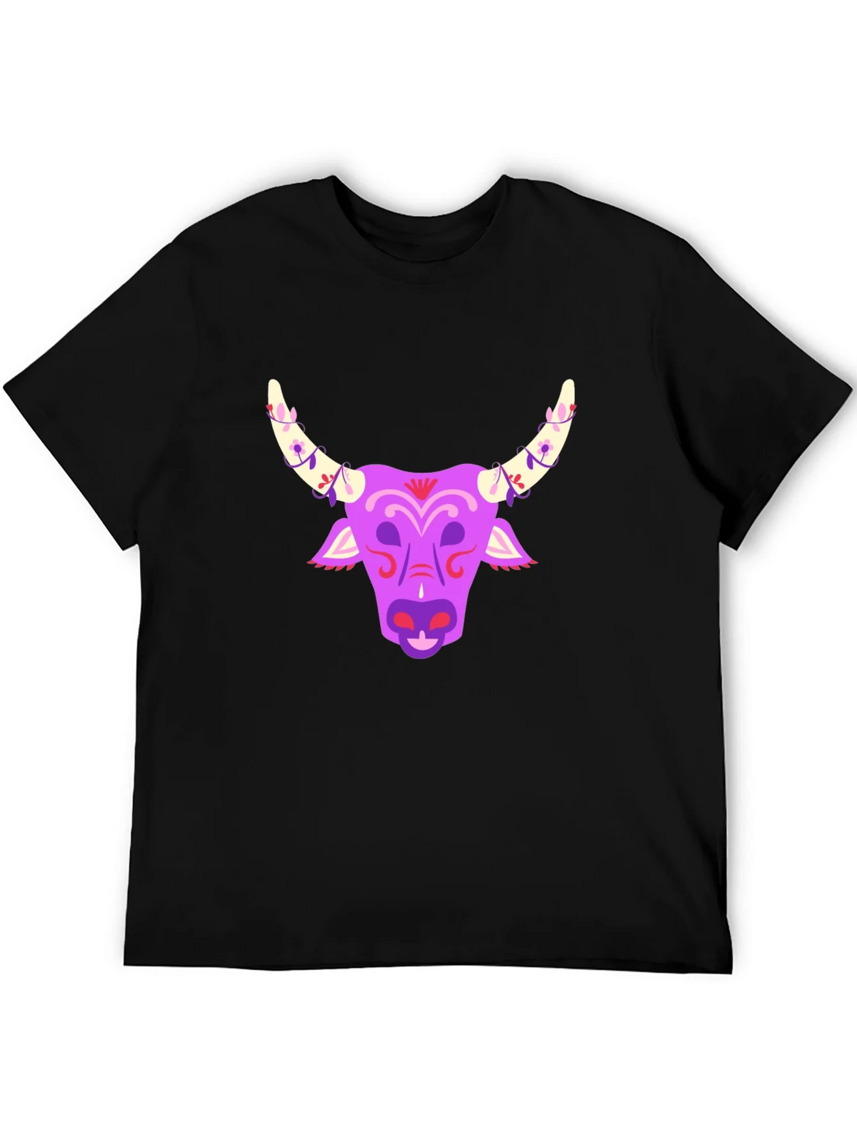 Bull Head Graphic Tee - Black Short Sleeve Shirt product image 5