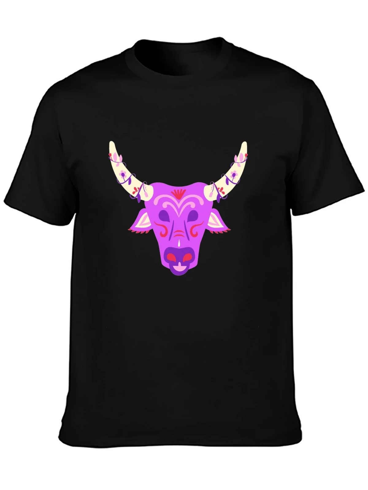Bull Head Graphic Tee - Black Short Sleeve Shirt product image 3